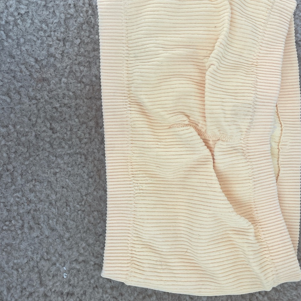 American Age Soft Beige Ribbed Fabric